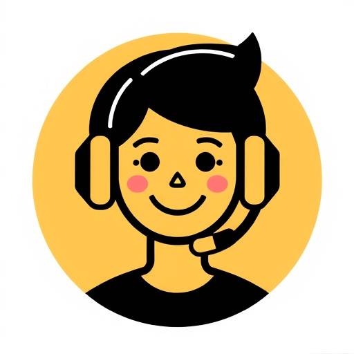 Icono de chat en vivo con una persona sonriendo y un auricular.