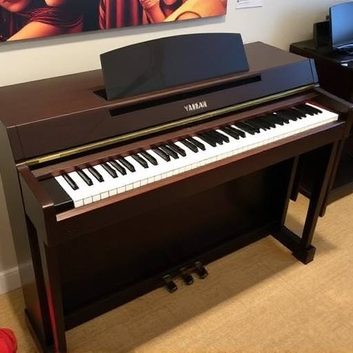 Piano digital Yamaha Clavinova CLP-745, un piano digital de alta calidad con teclado contrapesado y sonidos realistas